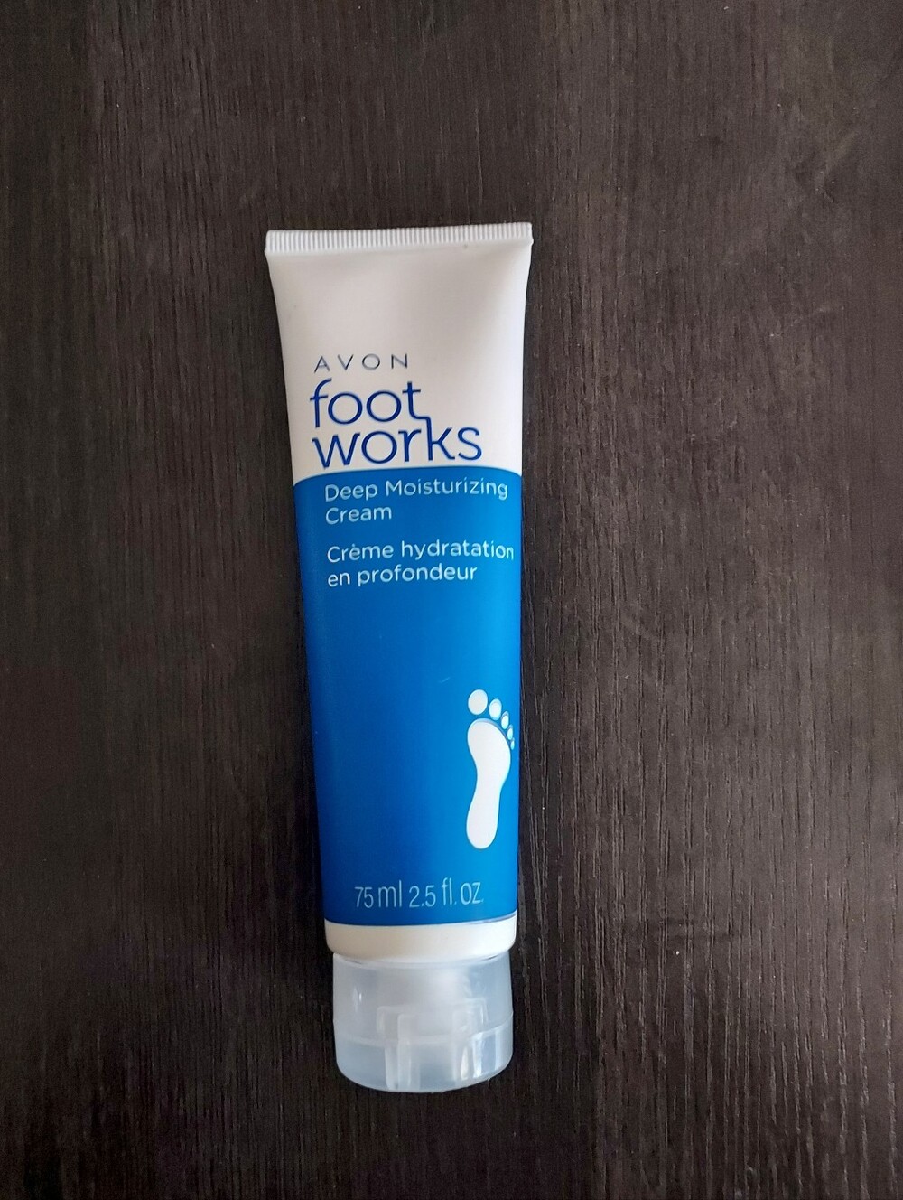 Avon Foot Works Deep Moisturizing Cream - Blue and White